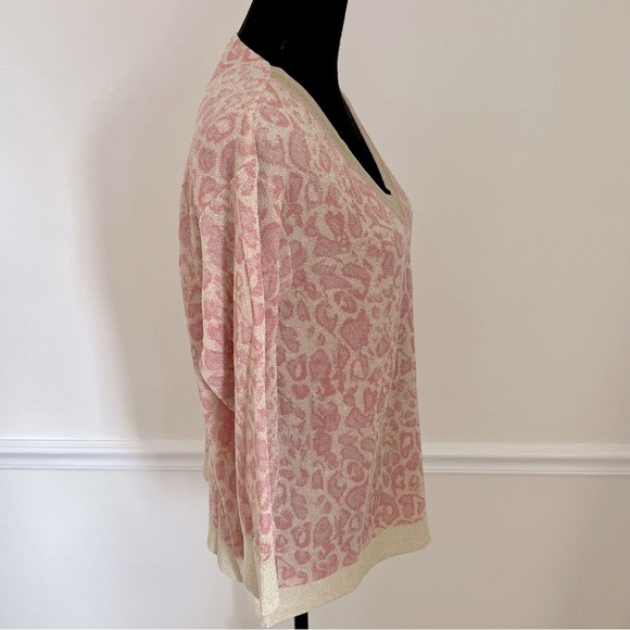 Gabby Isabella Metallic Pink Leopard Sweater - Picture 5 of 12
